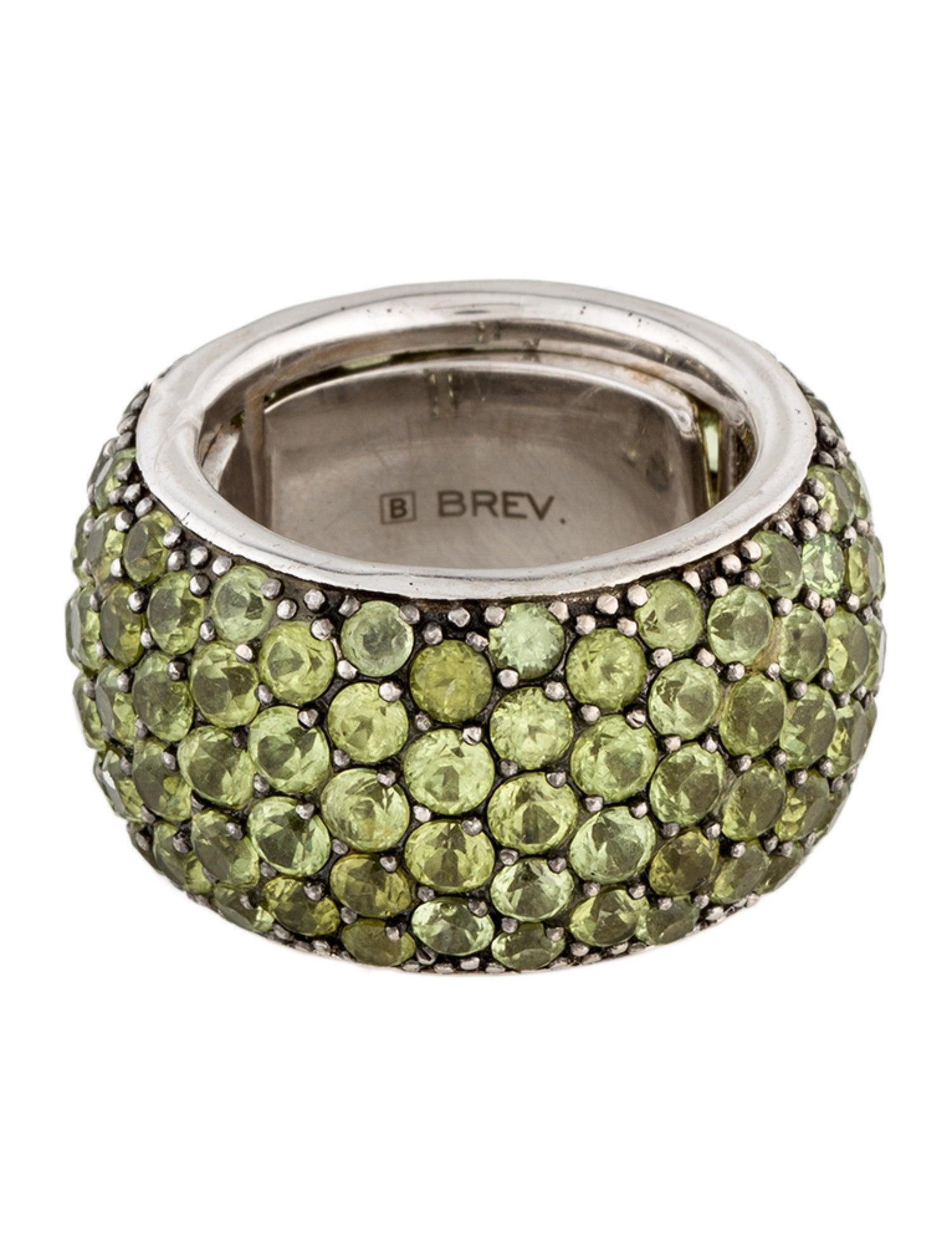 Ring 18K Peridot Wide Band